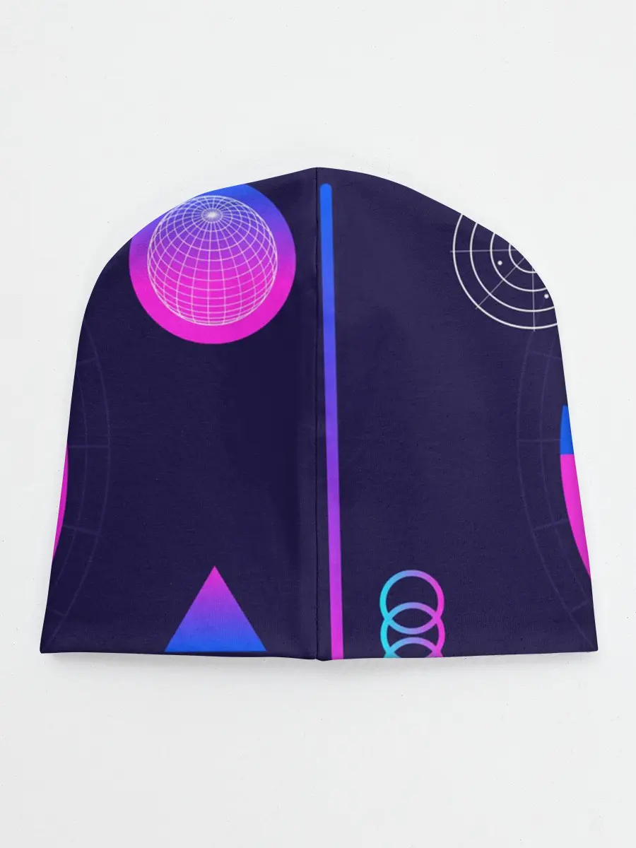 Детская шапка / Розовый Синий Киберпанк