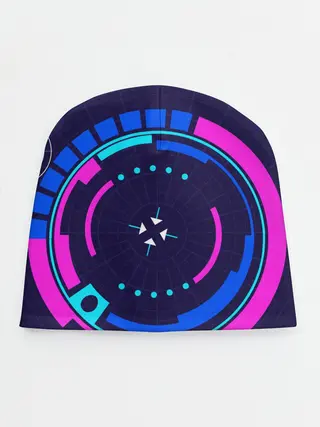 Детская шапка / Розовый Синий Киберпанк