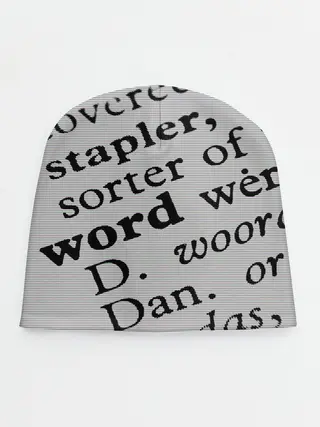 Детская шапка / Текст из словоря