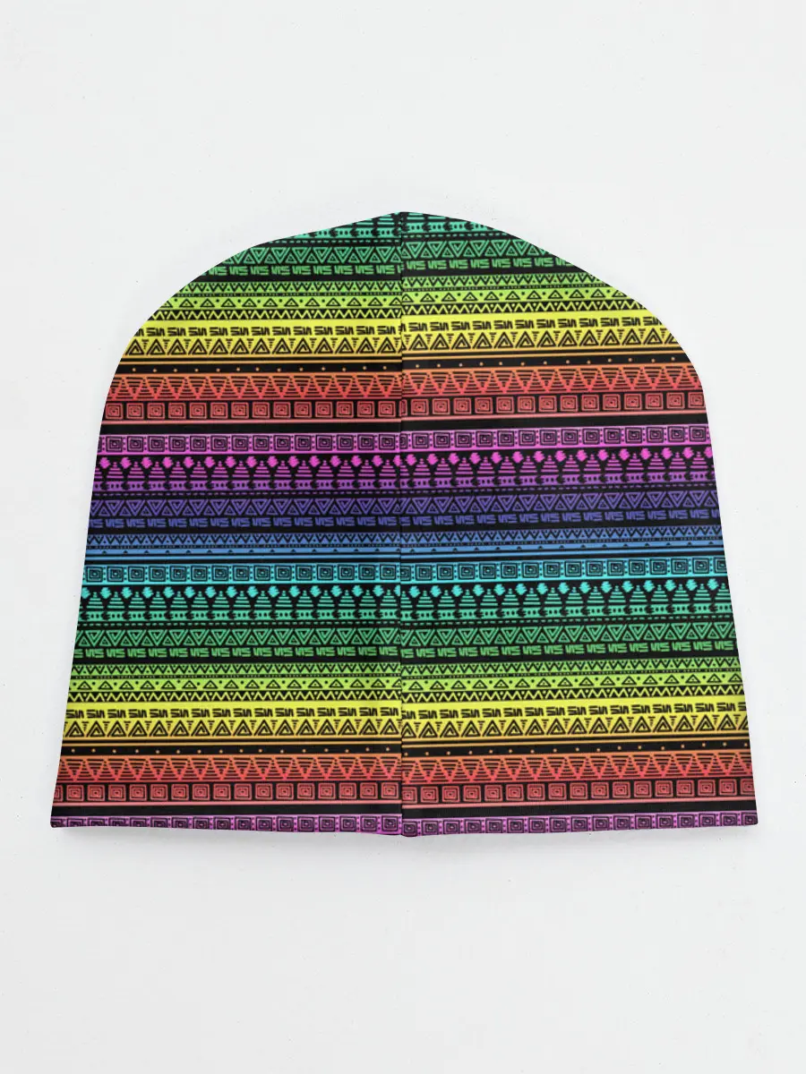 Детская шапка / Этнический радужный орнамент
