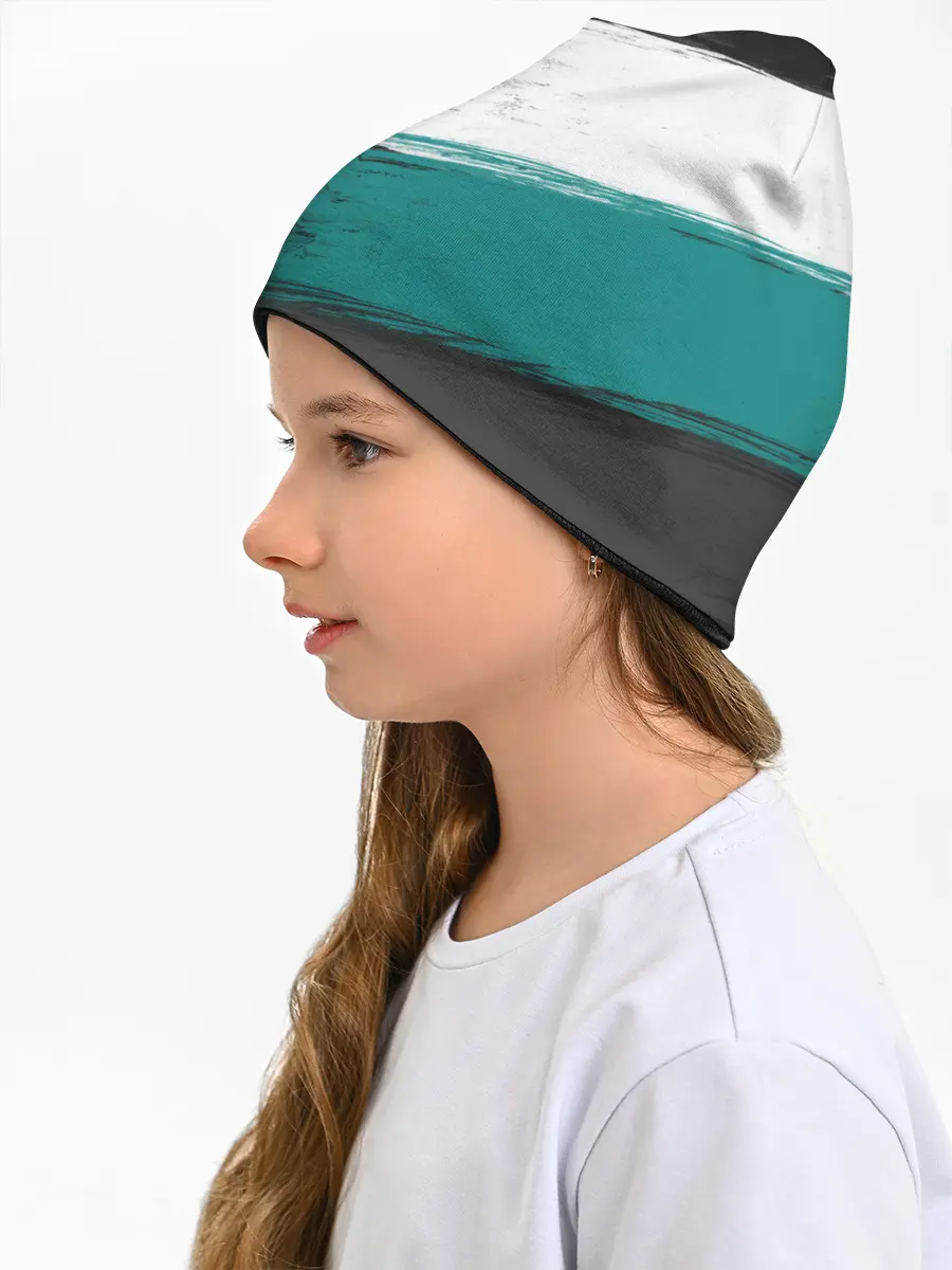 Детская шапка / Полосатый абстрактный принт