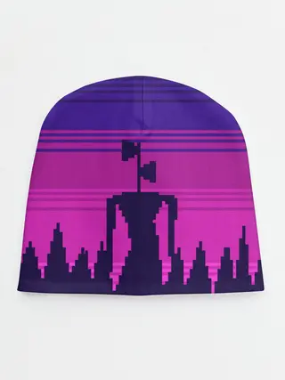 Детская шапка / Сиреноголовый Пиксельный Город
