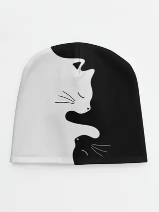 Детская шапка / Коты инь янь
