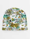 Детская шапка / Бирюзово-желтый узор