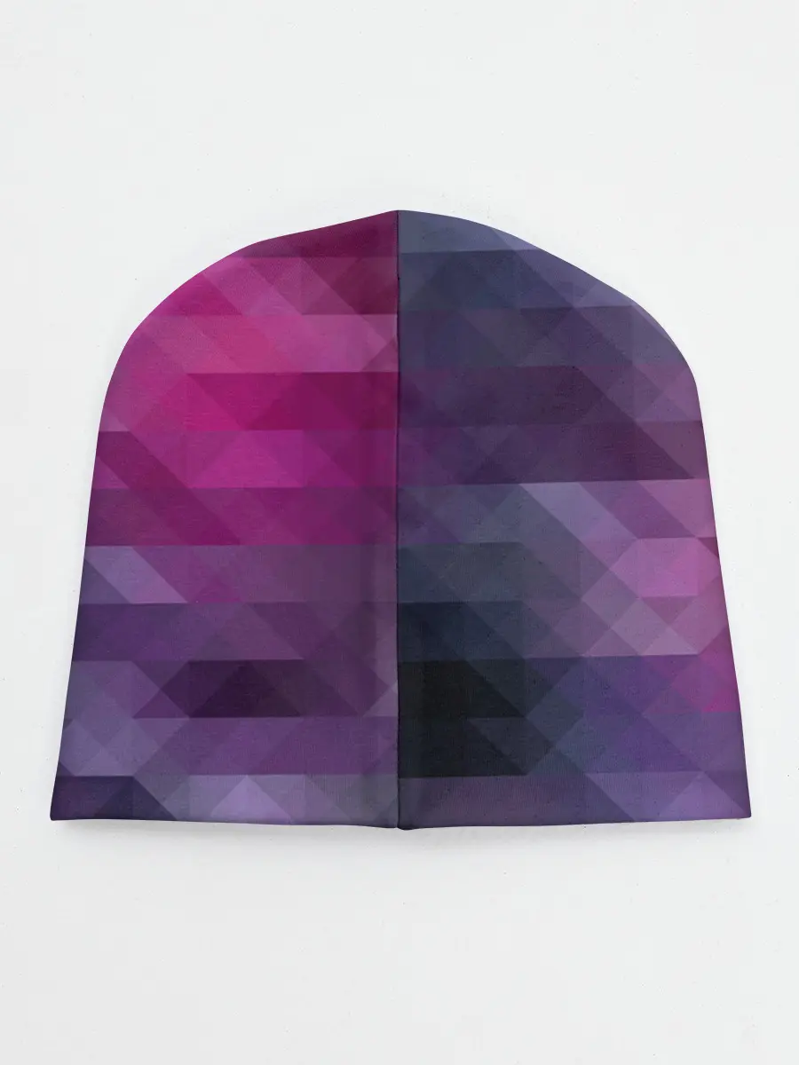 Детская шапка / Фиолетово-бордовый узор