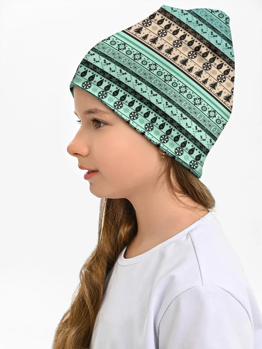 Детская шапка / Новогодний зимний орнамент