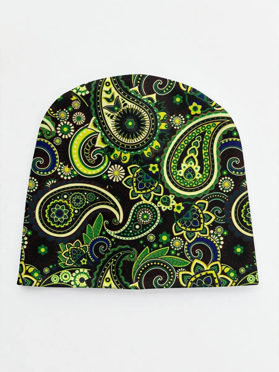 Детская шапка / Ярко зеленые славянские узоры