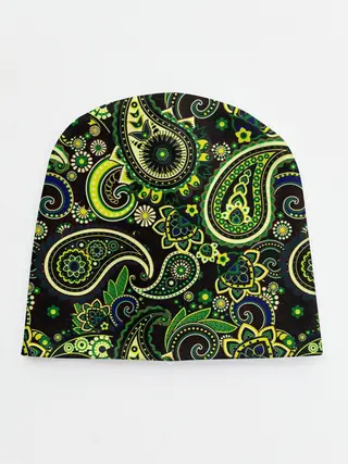 Детская шапка / Ярко зеленые славянские узоры