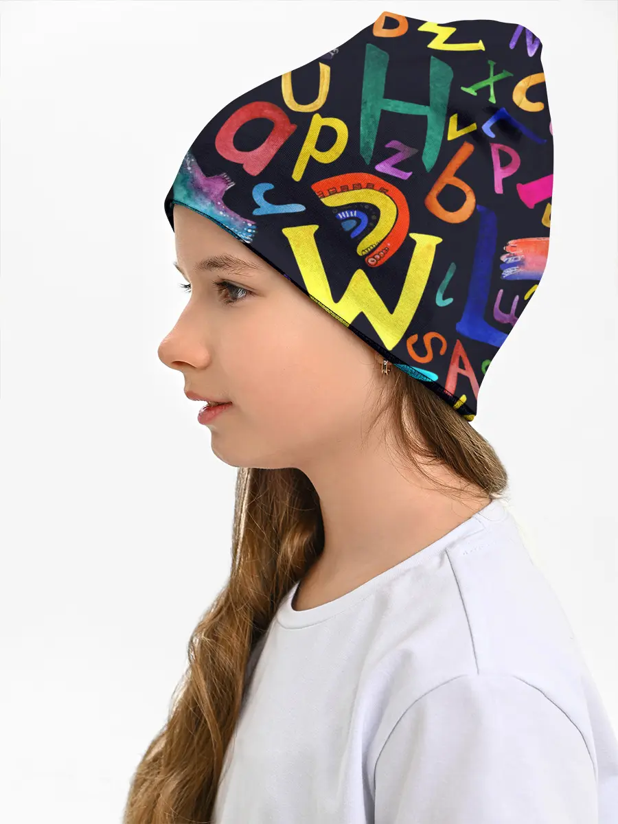 Детская шапка / Буквы английского алфавита