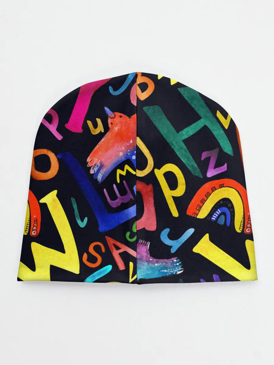 Детская шапка / Буквы английского алфавита