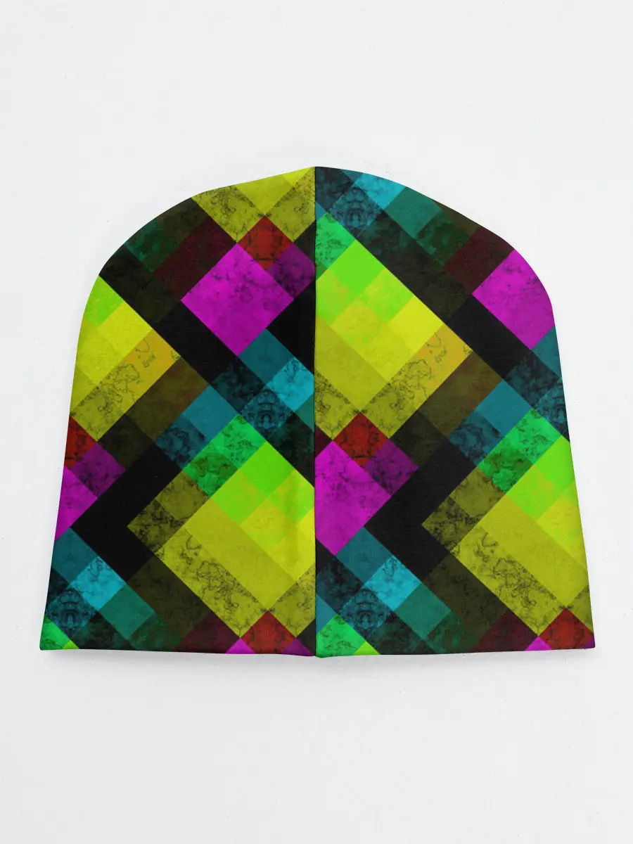 Детская шапка / Абстрактный разноцветный узор