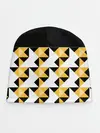 Детская шапка / Черно-желтый геометрический