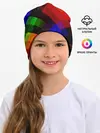 Детская шапка / Яркий геометрический узор