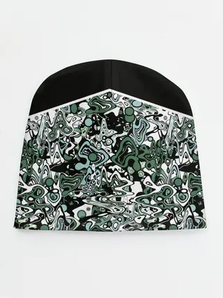 Детская шапка / Черно-зеленые каракули