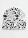 Детская шапка / Черно-белый узор Тропики