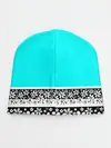 Детская шапка / Цветочный бирюзовый узор