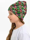 Детская шапка / Абстрактный узор спелая вишня