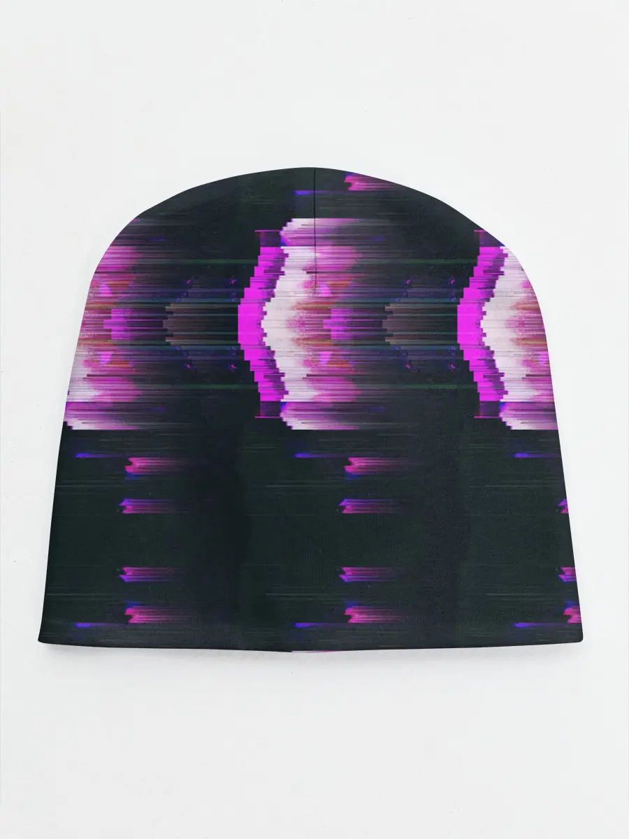 Детская шапка / Розовый глитч
