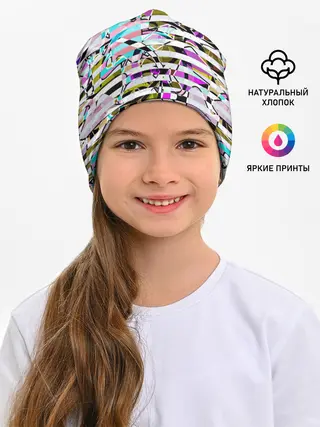 Детская шапка / Полосатый абстрактный узор