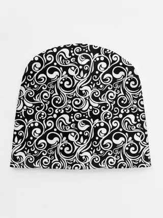 Детская шапка / Черно-белая роспись