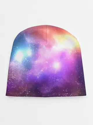 Детская шапка / Космос, сияние и звезды
