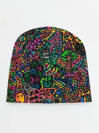 Детская шапка / Кислотные узоры психоделика