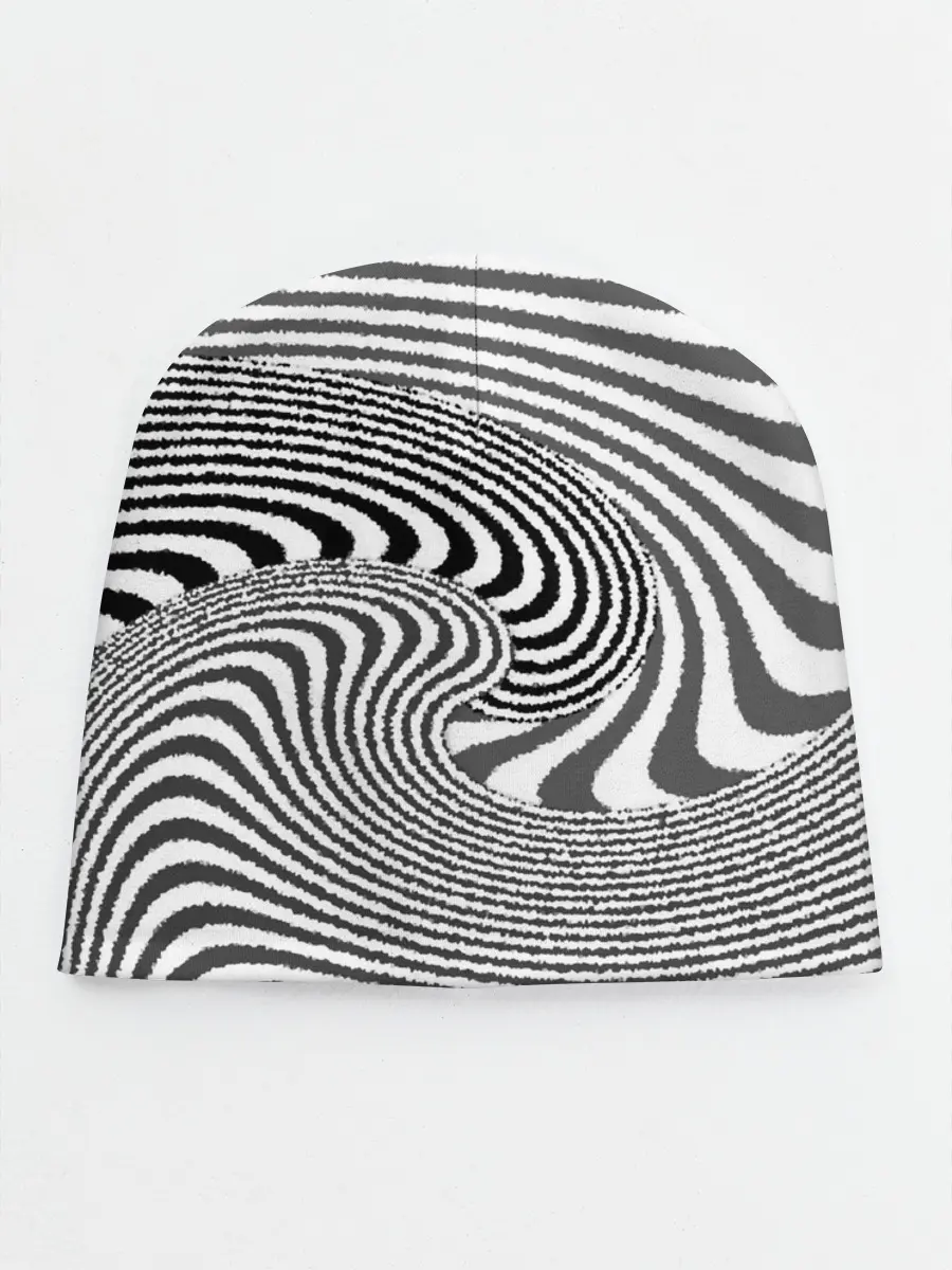 Детская шапка / Черно белый мозаичный узор
