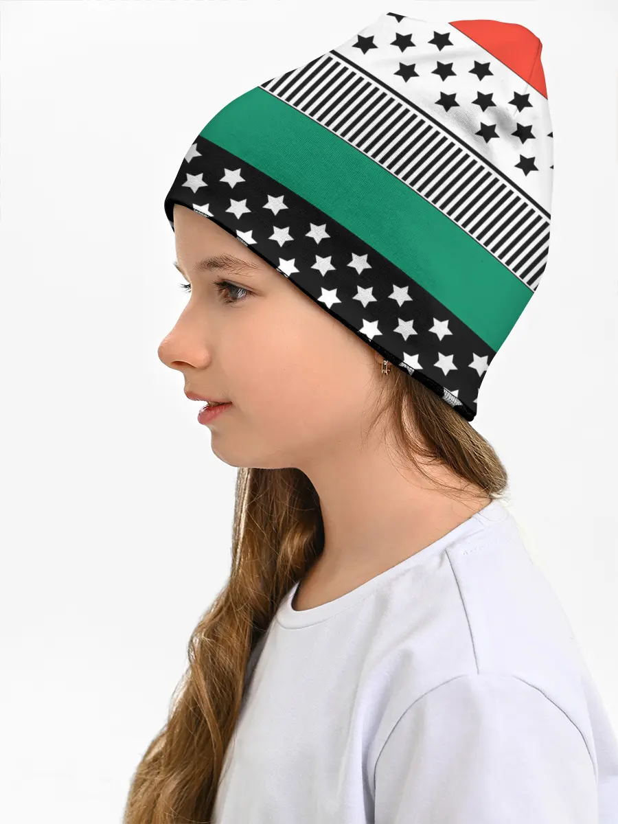 Детская шапка / Полосатый звездный узор