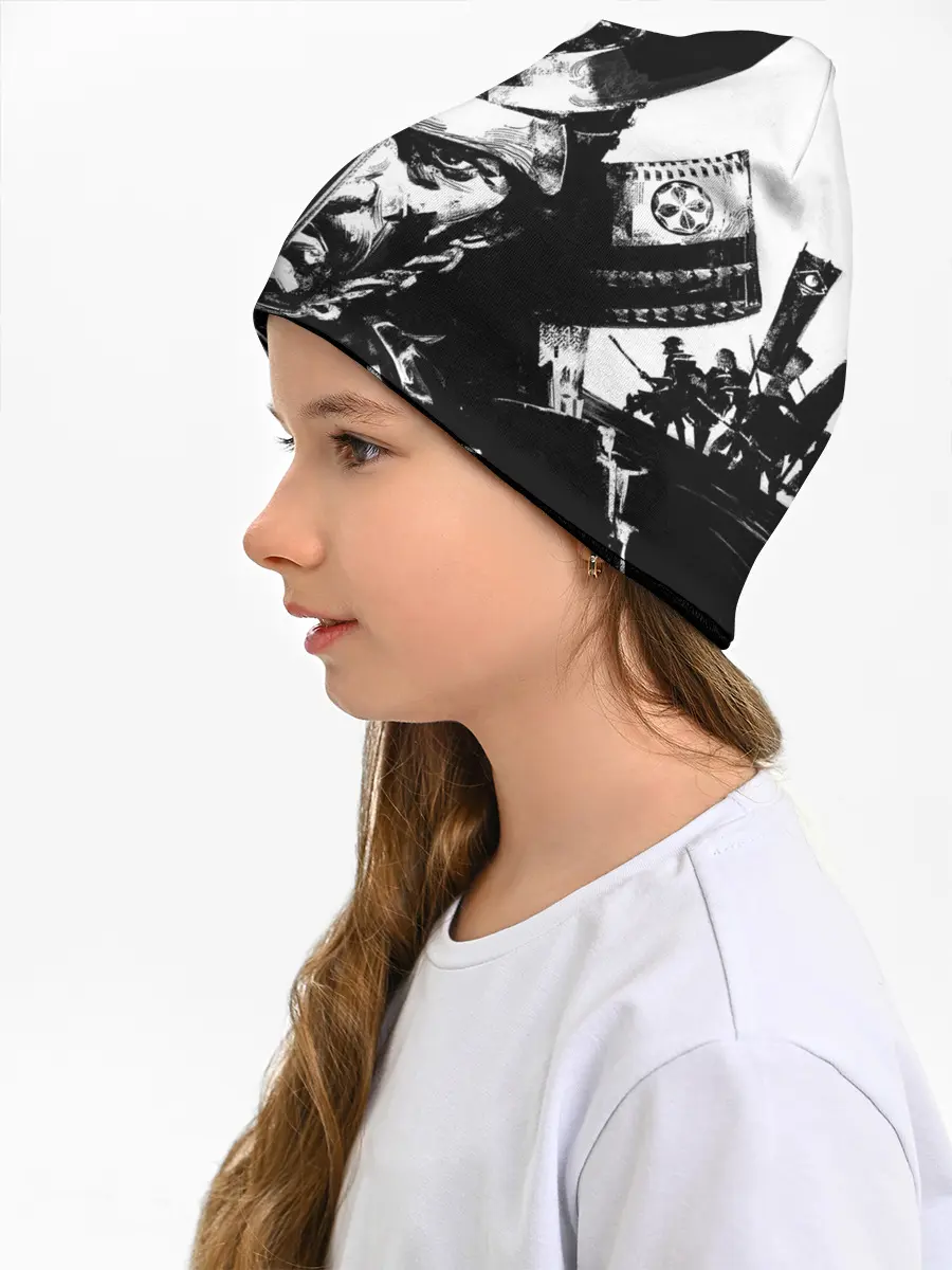 Детская шапка / Самурай | ЧБ | Лого