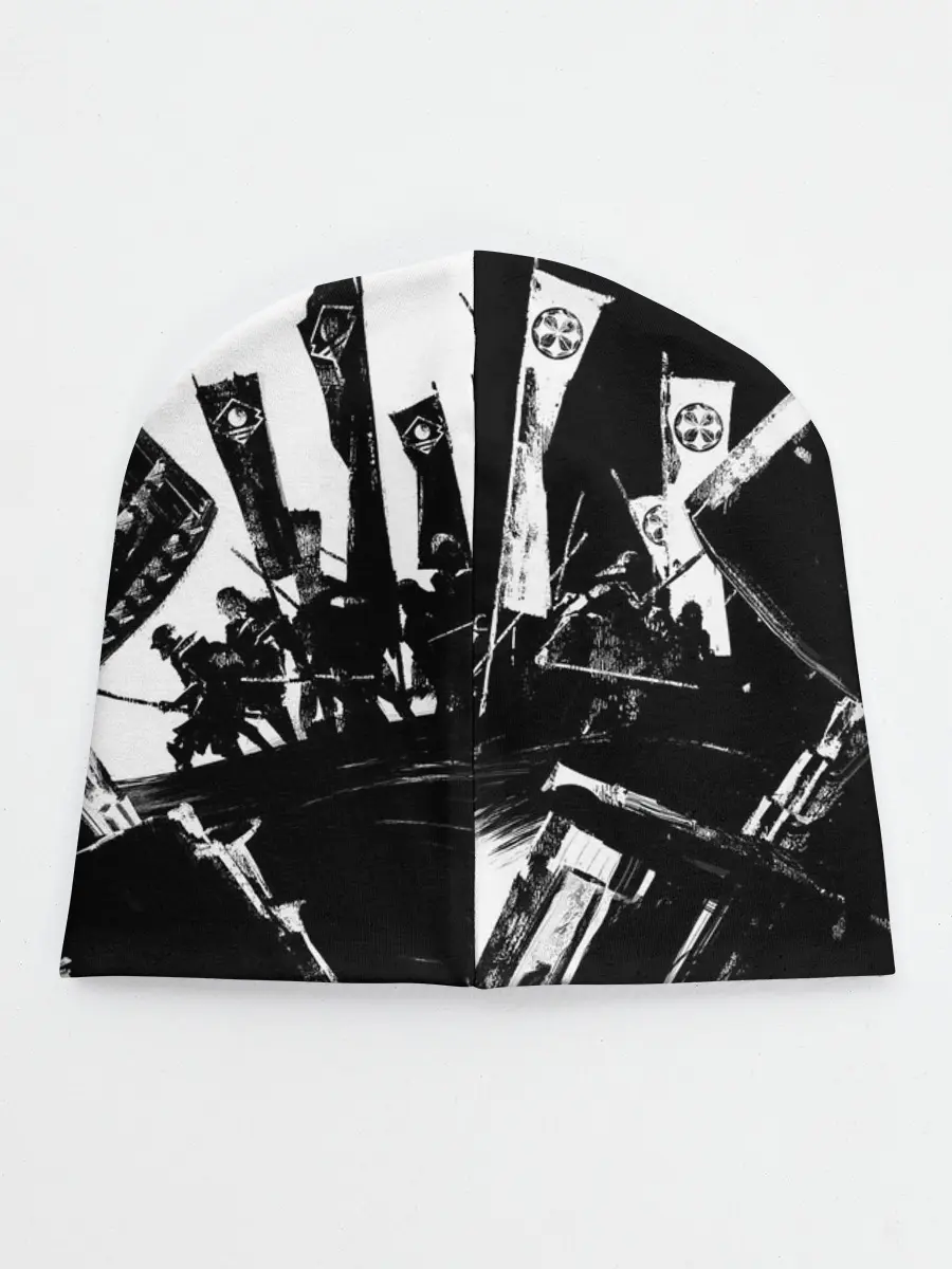 Детская шапка / Самурай | ЧБ | Лого