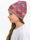 Детская шапка / Розовый принт с бабочками