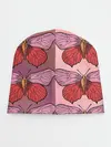 Детская шапка / Розовый принт с бабочками