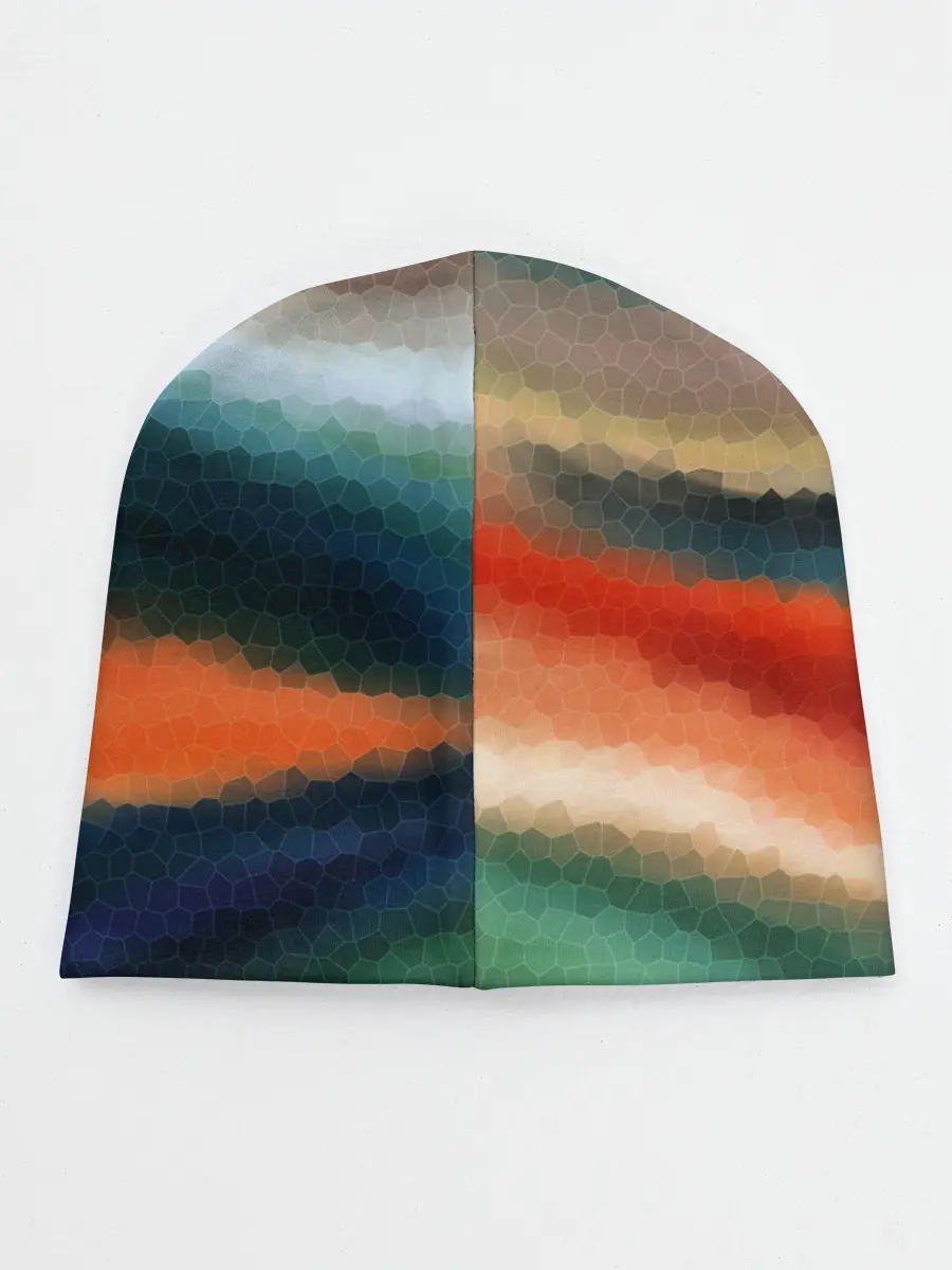 Детская шапка / Мозаичный абстрактный узор
