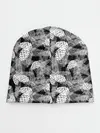 Детская шапка / Черно-белый узор шишки