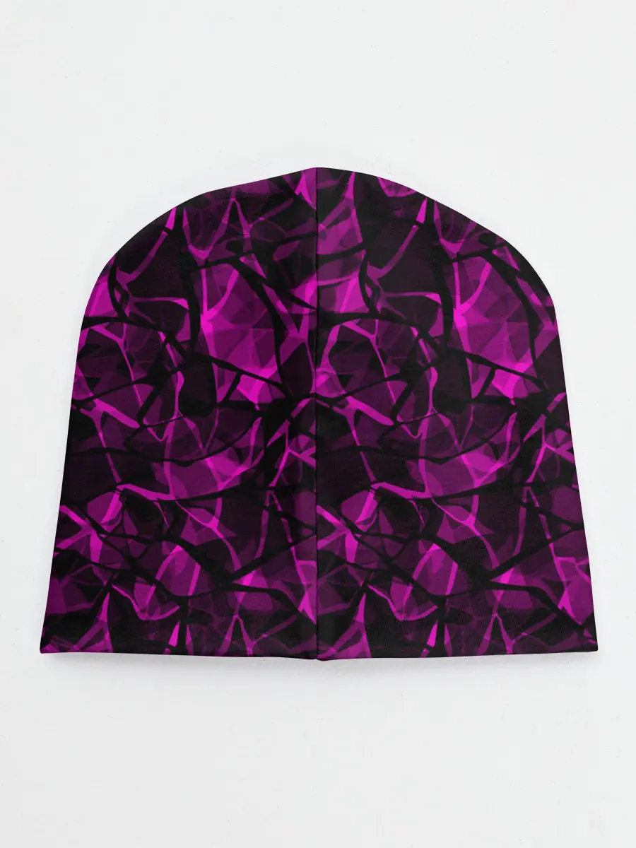 Детская шапка / Абстрактный узор цвета фуксия