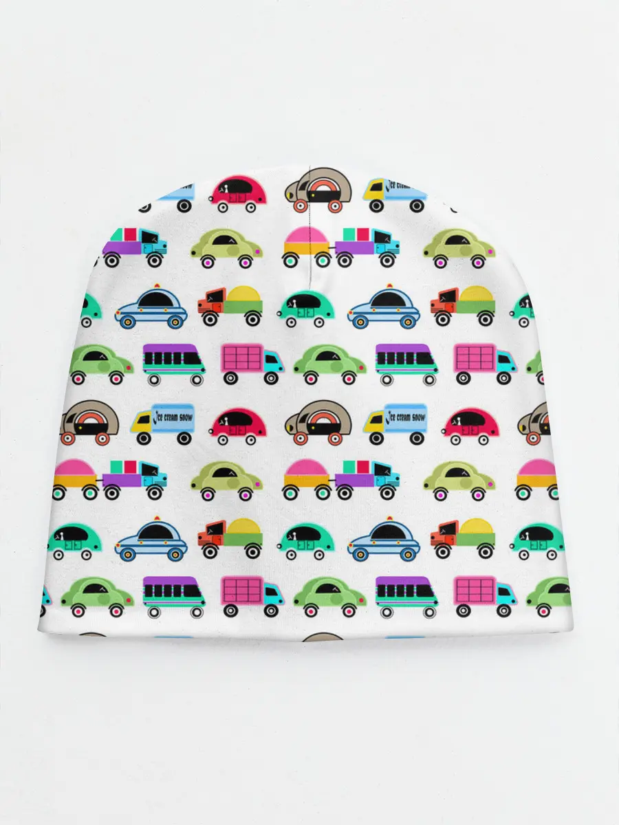 Детская шапка / Веселые машинки