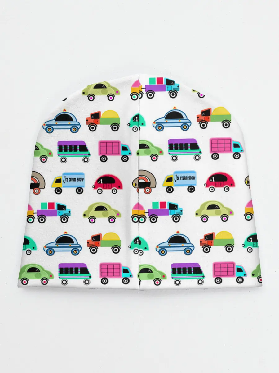 Детская шапка / Веселые машинки