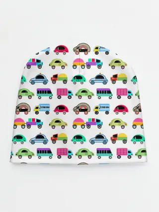 Детская шапка / Веселые машинки