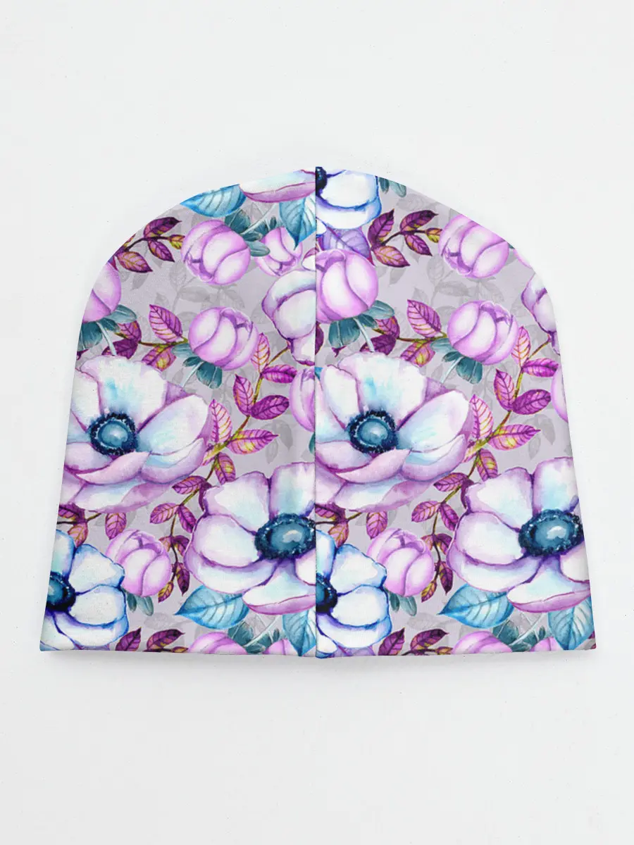 Детская шапка / Анемоны - цветочный ковер