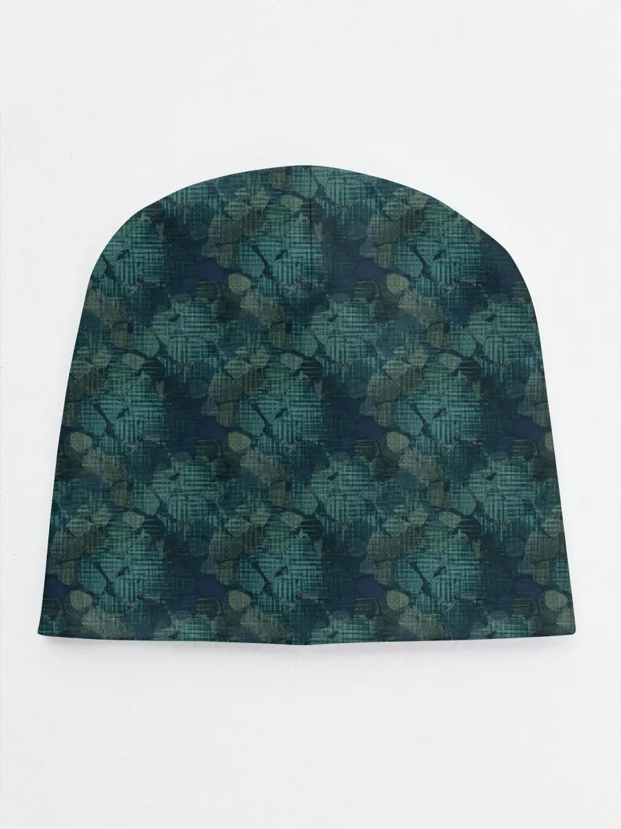 Детская шапка / Синий абстрактный узор