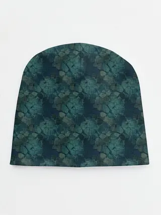 Детская шапка / Синий абстрактный узор