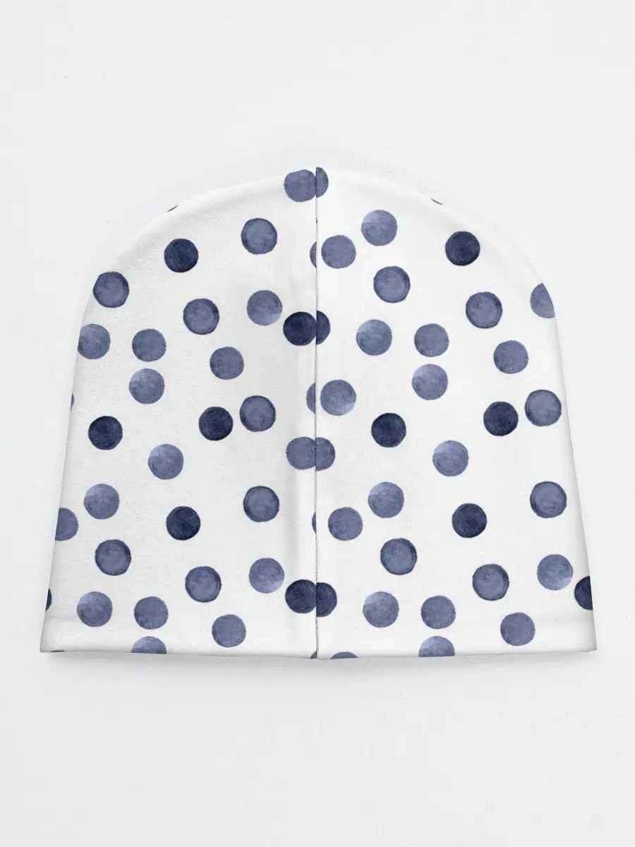 Детская шапка / Акварельный синий горох