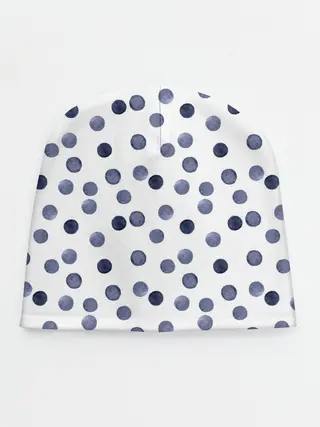 Детская шапка / Акварельный синий горох