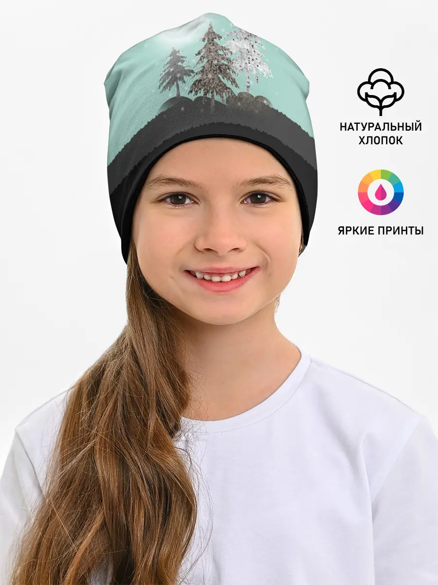 Детская шапка / Лес. Мозаичный узор