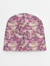 Детская шапка / Розовый тропический узор