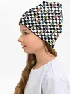 Детская шапка / Яркая шахматная доска