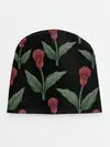 Детская шапка / Красные каллы на черном