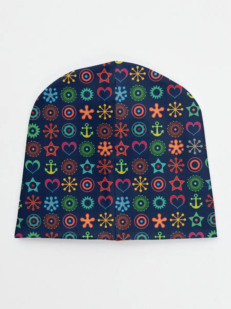 Детская шапка / Морской разноцветный узор