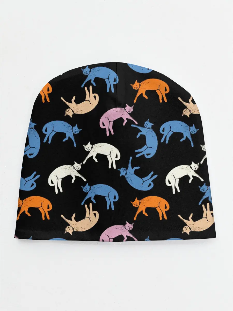 Детская шапка / Британские кошки паттерн