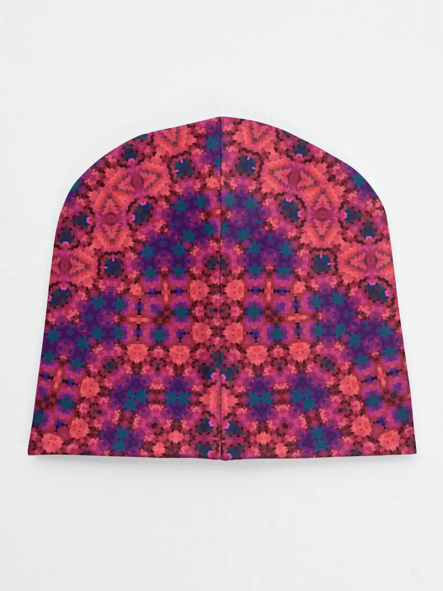 Детская шапка / Круглый красный орнамент